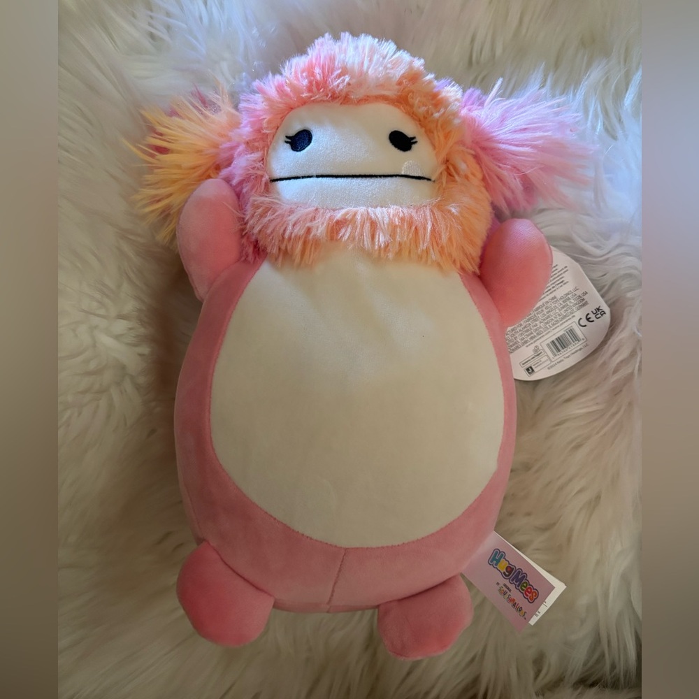 Squishmallows HugMees 2024 Valentine Squad Caparinne the Bigfoot Plush Doll NWT